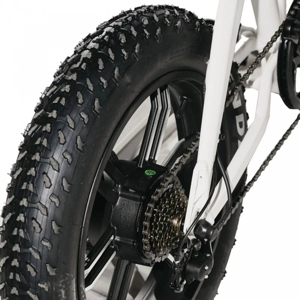 Σπαστό Ηλεκτρικό Ποδήλατο Αλουμινίου DR Bike 48V με SHIMANO ταχύτητες 20 ίντσες σε Λευκό χρώμα