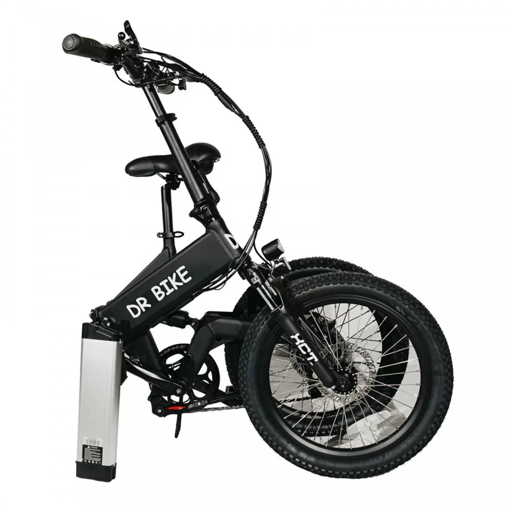 Σπαστό Ηλεκτρικό Ποδήλατο Αλουμινίου DR Bike 48V με SHIMANO ταχύτητες 20 ίντσες Μαύρο