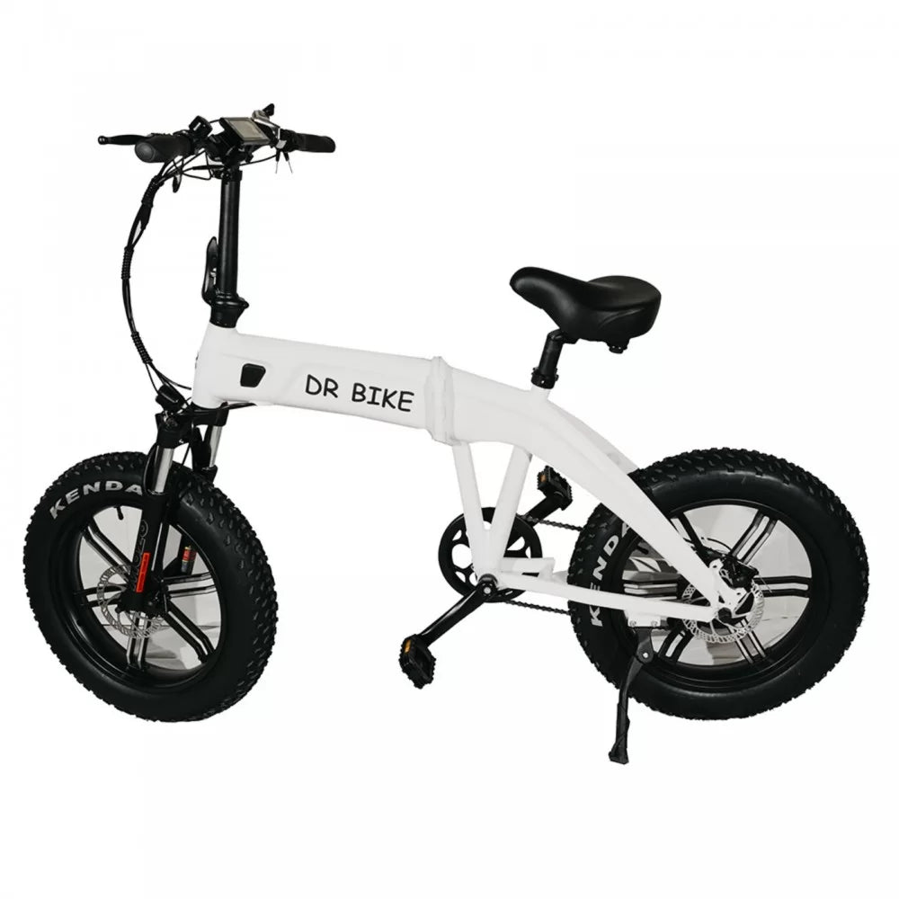 Σπαστό Ηλεκτρικό Ποδήλατο Αλουμινίου DR Bike 48V με SHIMANO ταχύτητες 20 ίντσες σε Λευκό χρώμα