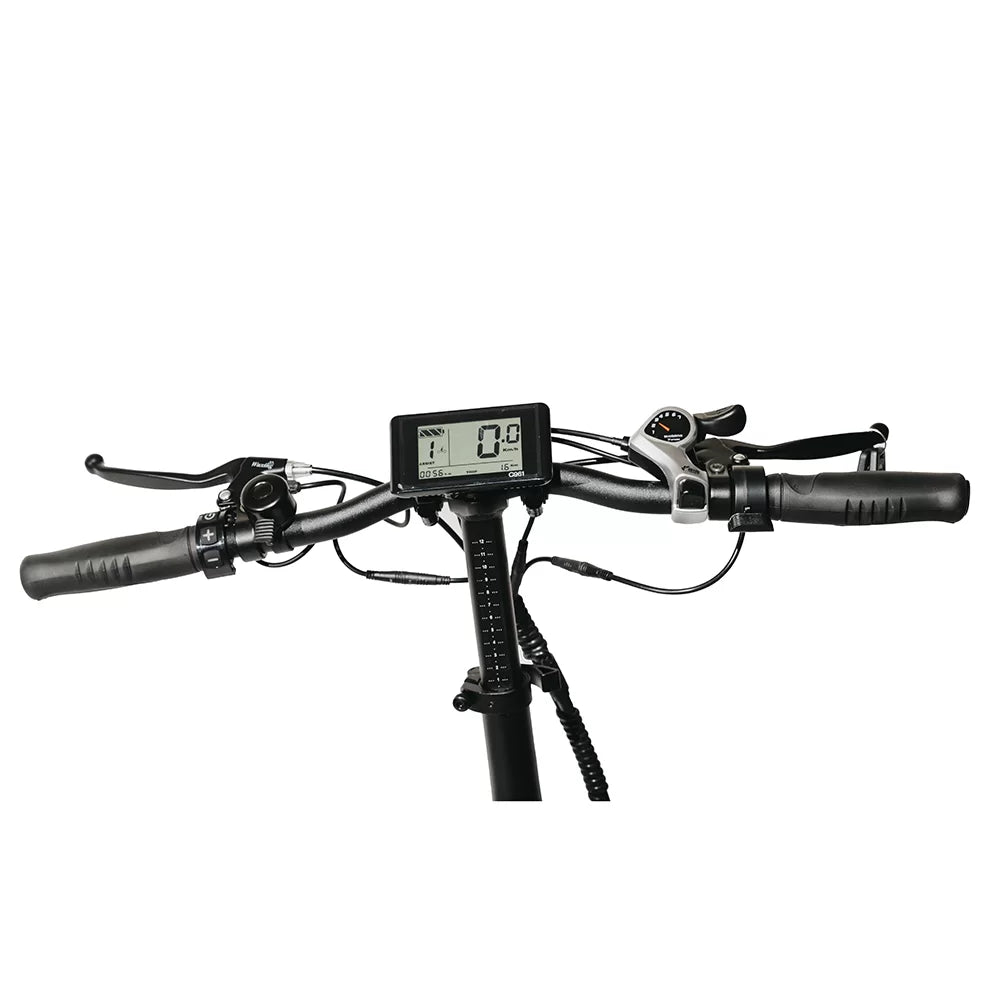 Σπαστό Ηλεκτρικό Ποδήλατο Αλουμινίου DR Bike 48V με SHIMANO ταχύτητες 20 ίντσες σε μαύρο χρώμα
