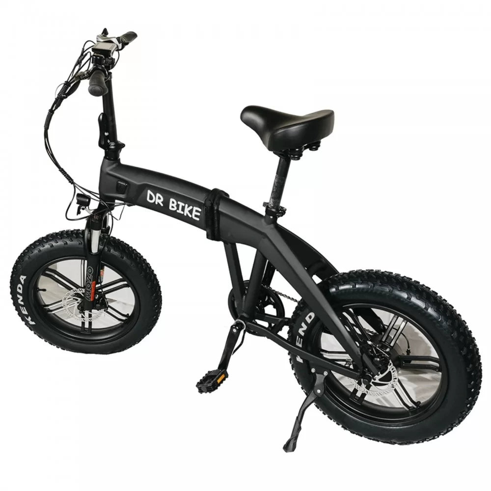 Σπαστό Ηλεκτρικό Ποδήλατο Αλουμινίου DR Bike 48V με SHIMANO ταχύτητες 20 ίντσες σε μαύρο χρώμα