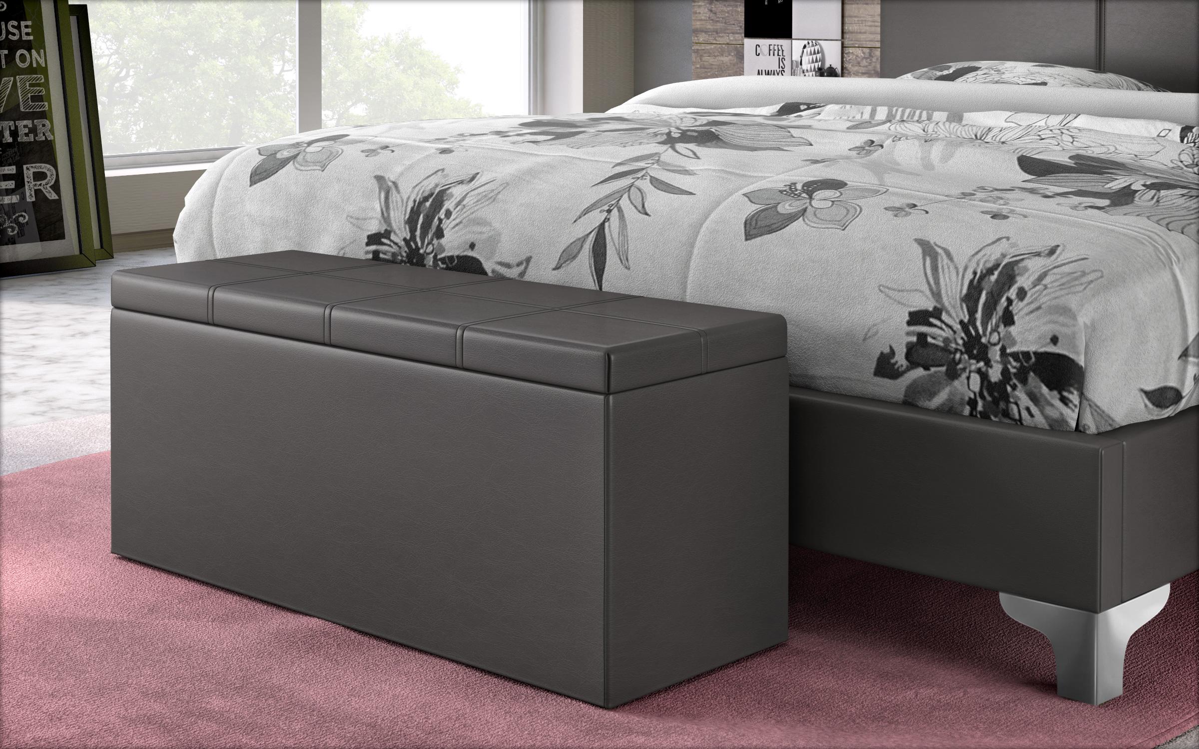 Δερμάτινο μπαούλο Maleda 1850 μαύρο