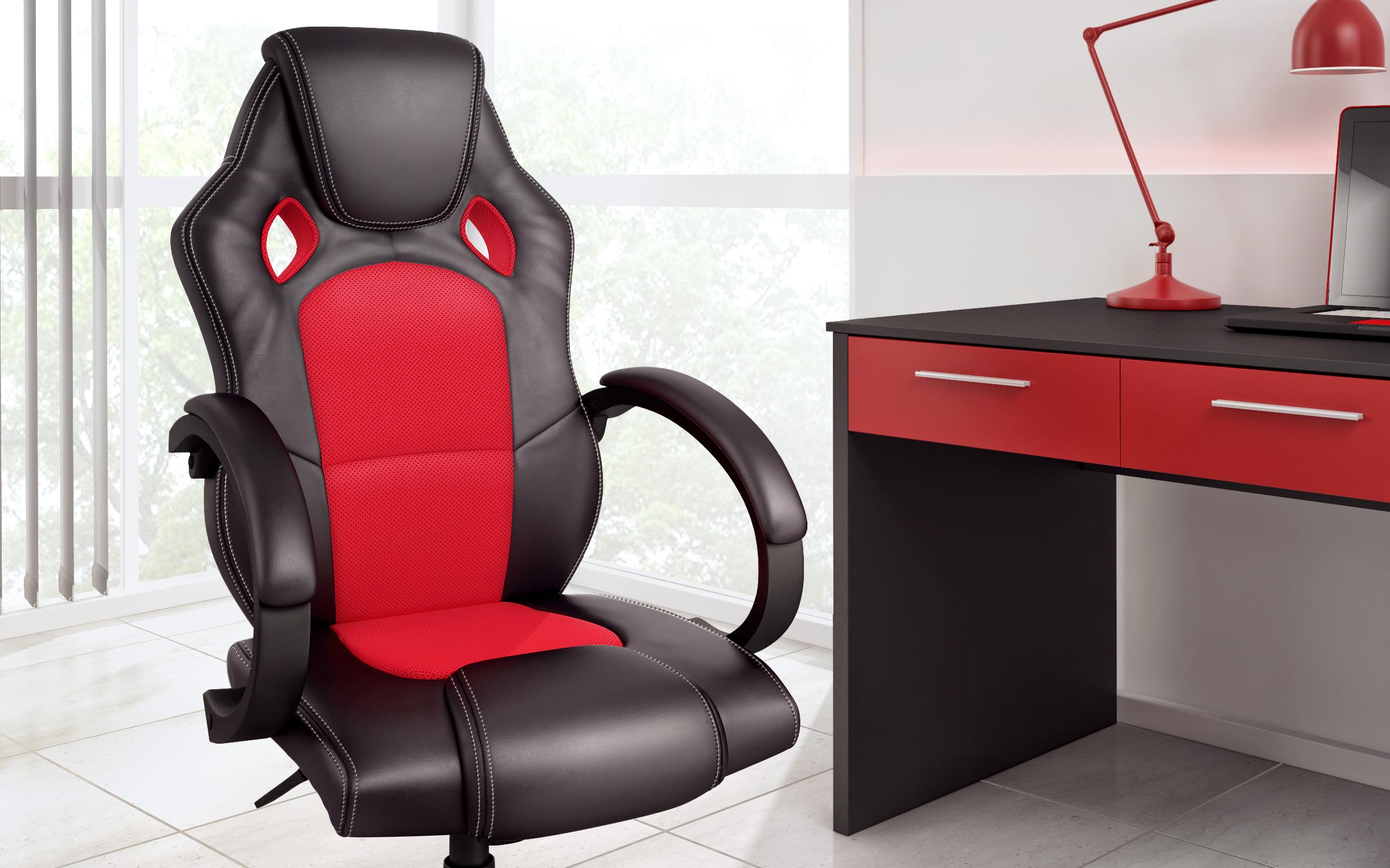 Καρέκλα gamer Belison 7398 μαύρο + κόκκινο
