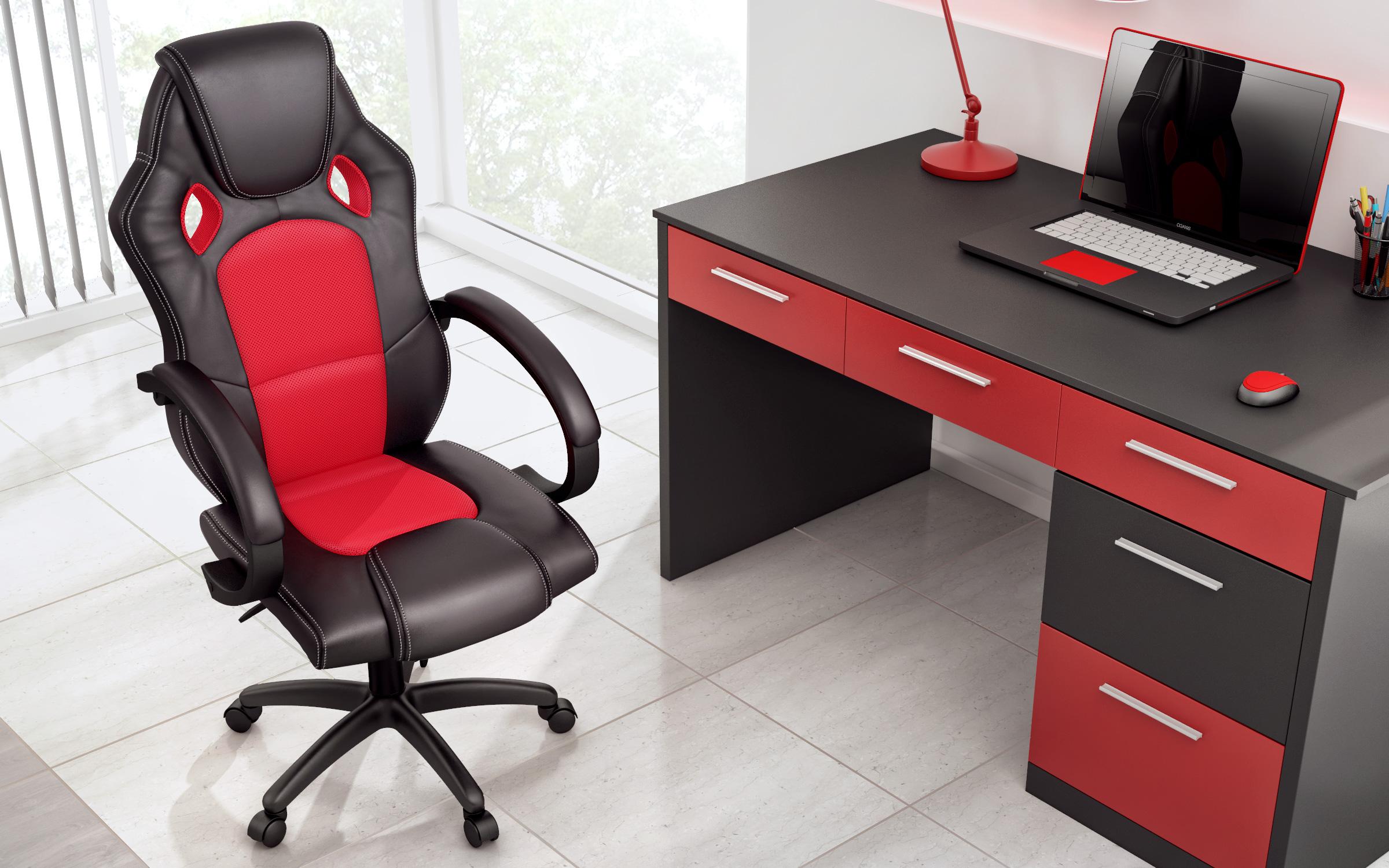 Καρέκλα gamer Belison 7398 μαύρο + κόκκινο