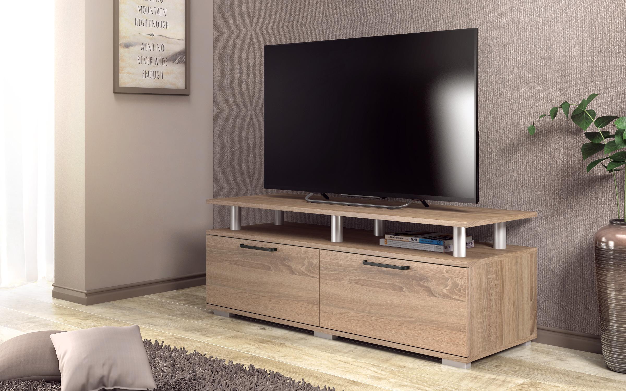 Έπιπλο TV Mandarin 6931 άσπρο + μαύρο γυαλιστερό