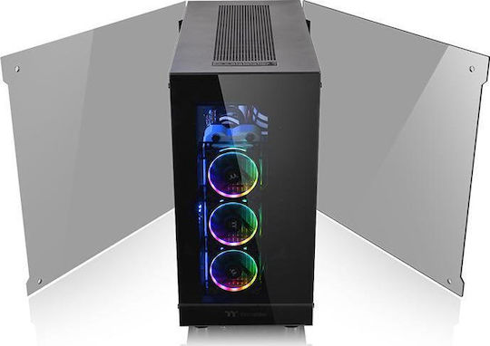 Thermaltake View 91 Tempered Glass RGB Edition Gaming Ultra Tower Κουτί Υπολογιστή με Πλαϊνό Παράθυρο Μαύρο