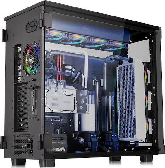 Thermaltake View 91 Tempered Glass RGB Edition Gaming Ultra Tower Κουτί Υπολογιστή με Πλαϊνό Παράθυρο Μαύρο