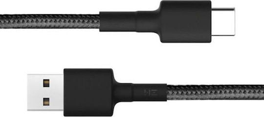 Xiaomi Cable Original Braided Usb Type C Braided USB 2.0 Cable USB-C male - USB-A 18W Μαύρο 1m SJV4109GL