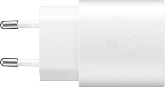 Samsung Φορτιστής Χωρίς Καλώδιο με Θύρα USB-C 25W Power Delivery Λευκός (EP-TA800N Bulk)