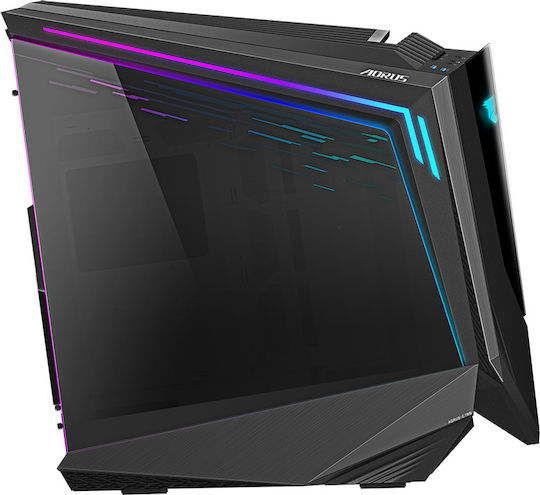 Gigabyte AORUS C700 Glass Gaming Full Tower Κουτί Υπολογιστή με Πλαϊνό Παράθυρο και RGB Φωτισμό Μαύρο