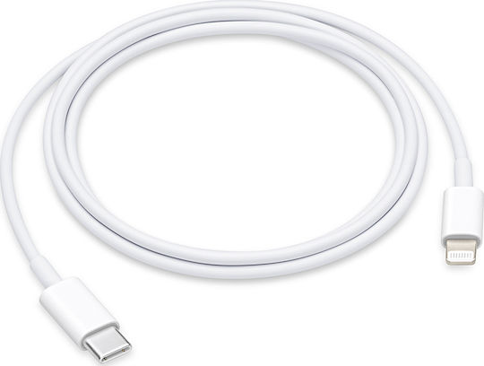 Apple USB-C to Lightning Cable Λευκό 1m (MX0K2ZM/A)