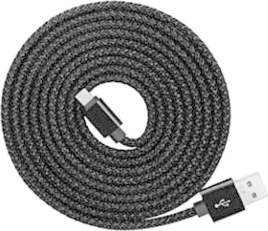 Xiaomi Cable Original Braided Usb Type C Braided USB 2.0 Cable USB-C male - USB-A 18W Μαύρο 1m SJV4109GL