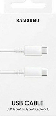 Samsung USB 2.0 Cable USB-C male - USB-C 45W Λευκό 1m EP-DN975BWEGWW