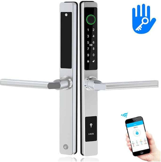 iLock05 TTLock Ηλεκτρονική Κλειδαριά με Σύνδεση Bluetooth Ασημί