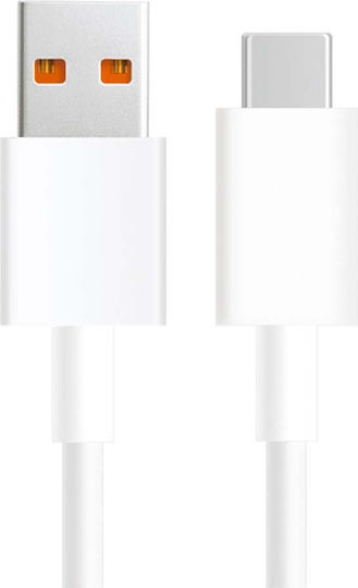 Xiaomi USB 2.0 Cable USB-C male - USB-A 120W PD Λευκό 1m BHR6032GL Bulk