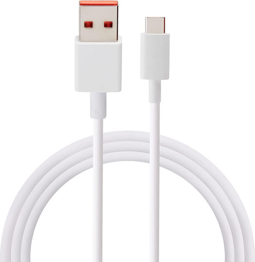 Xiaomi USB 2.0 Cable USB-C male - USB-A 120W PD Λευκό 1m BHR6032GL Bulk