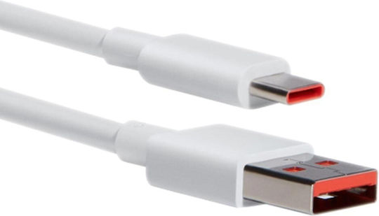 Xiaomi USB 2.0 Cable USB-C male - USB-A 120W PD Λευκό 1m BHR6032GL Bulk