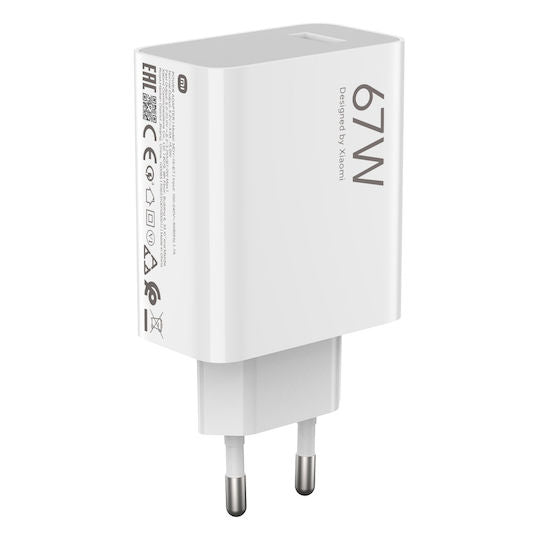 Xiaomi Φορτιστής με Θύρα USB-A και Καλώδιο USB-C 67W Power Delivery Λευκός (HyperCharge Combo BHR9465EU)