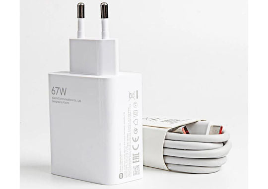 Xiaomi Φορτιστής με Θύρα USB-A και Καλώδιο USB-C 67W Power Delivery Λευκός (HyperCharge Combo BHR9465EU)