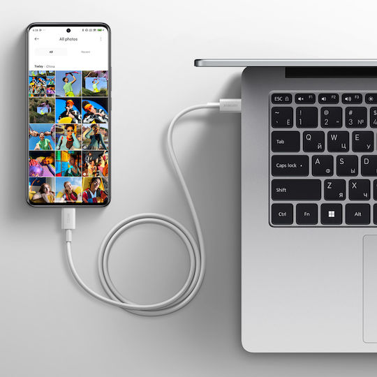Xiaomi Braided USB 2.0 Cable USB-C male - USB-C 120W Λευκό 2m BHR087AGL
