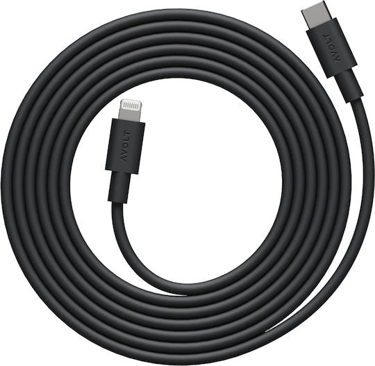 Fast Charging Data Cable USB-C Lightning Apple Avolt 2 Meters Grey