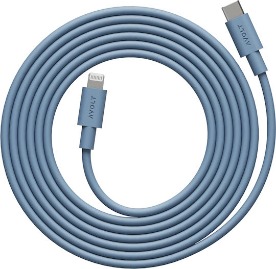 Fast Charging Data Cable USB-C Lightning Apple Avolt 2 Meters Grey