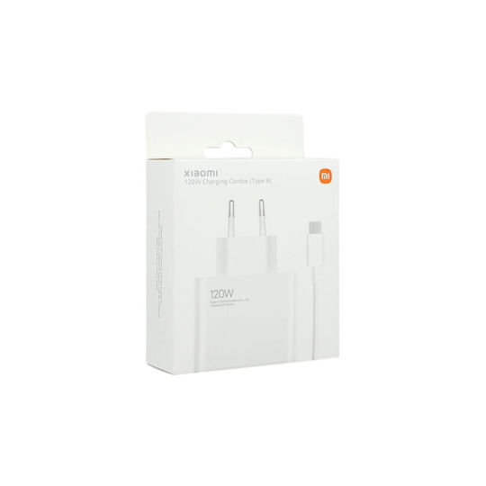 Xiaomi Φορτιστής με Θύρα USB-A και Καλώδιο USB-C 120W Power Delivery Λευκός (HyperCharge Combo)