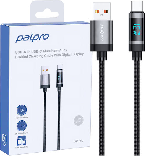 Palpro USB-A To USB-C Cable Fast Charging Samsung Apple 3a 18w Led 1m