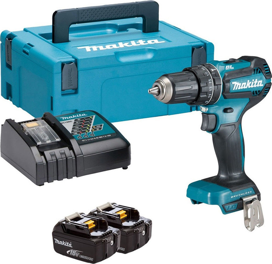Κρουστικό δραπανοκατσάβιδο Makita Μπαταρίας 18V 2x5Ah