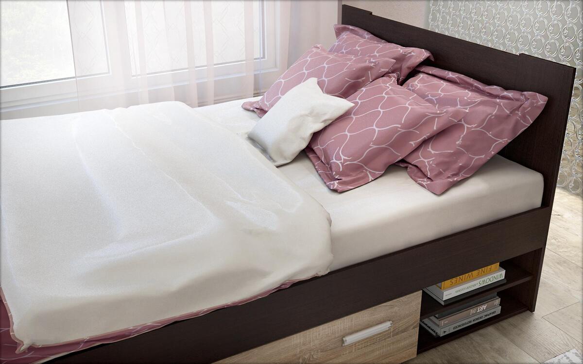 saketi italy - semi-double bed and drawers lucas