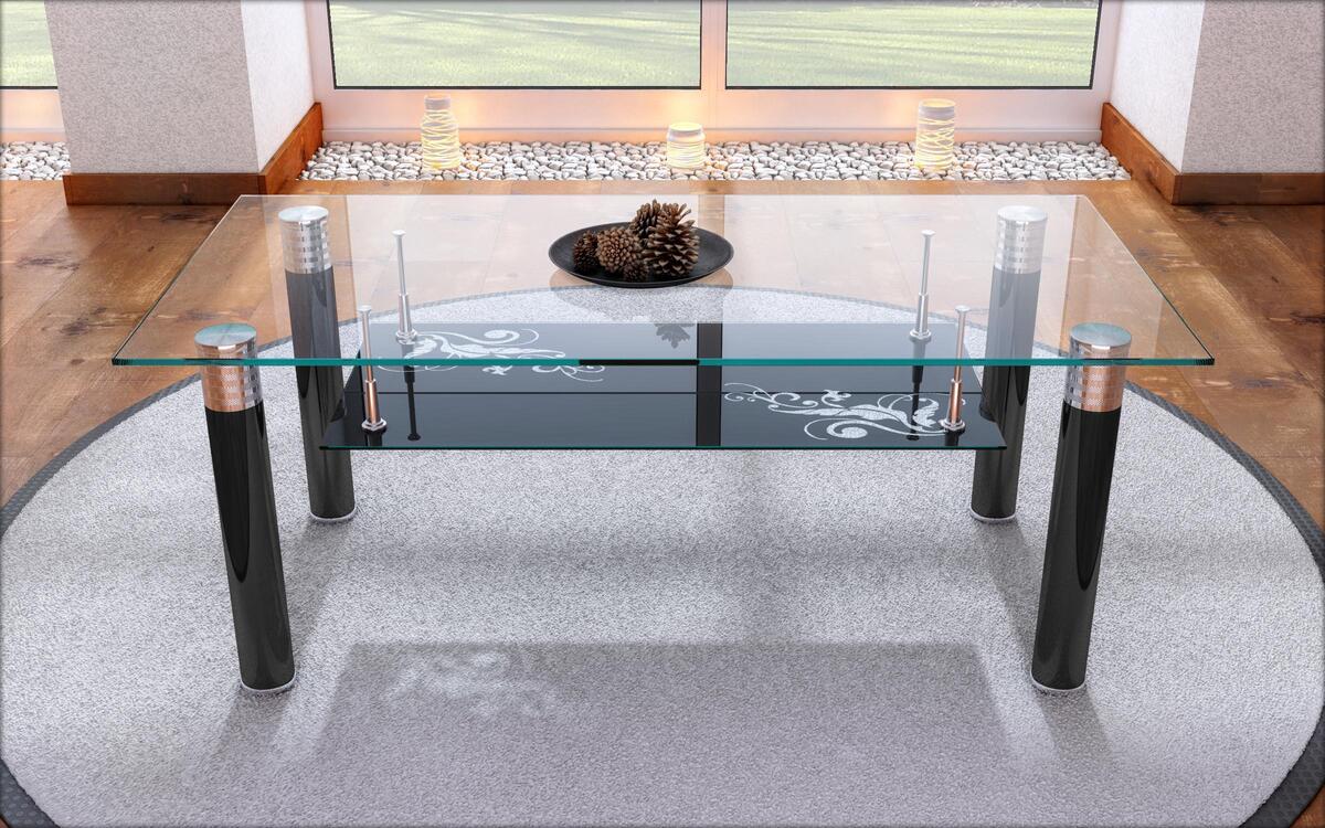 saketi italy - glass coffee table lili