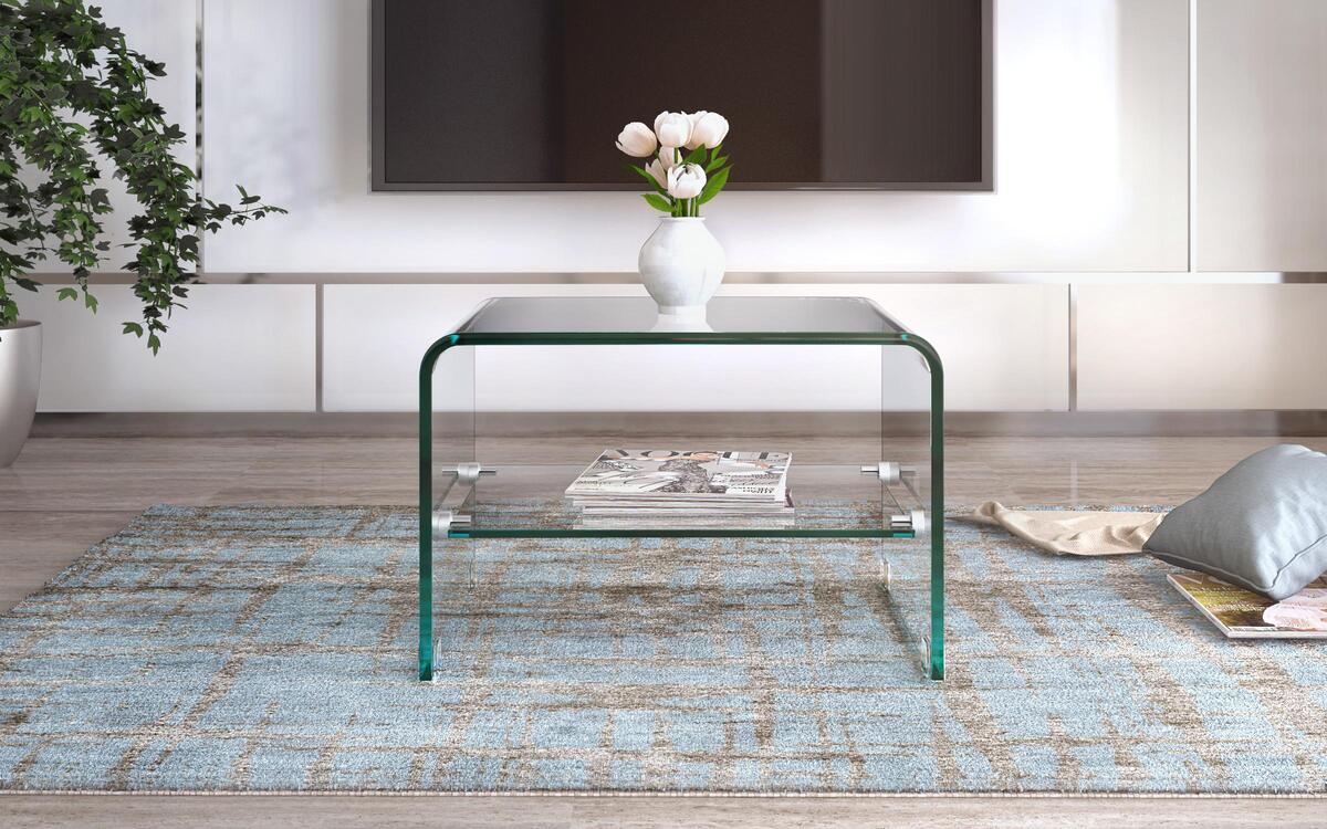 saketi italy - glass coffee table diamant