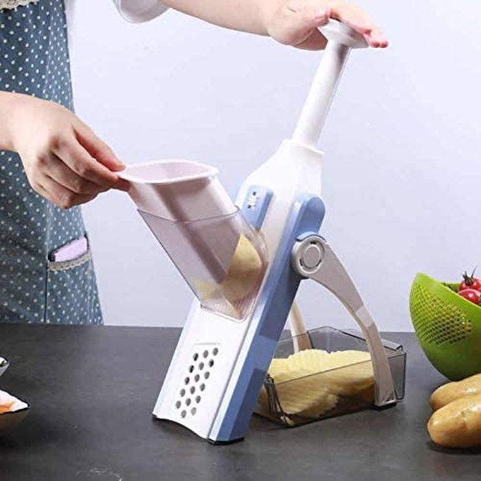 saketi italy - mandolin 5 in 1 with safe vegetable cutting and adjustable cutter
