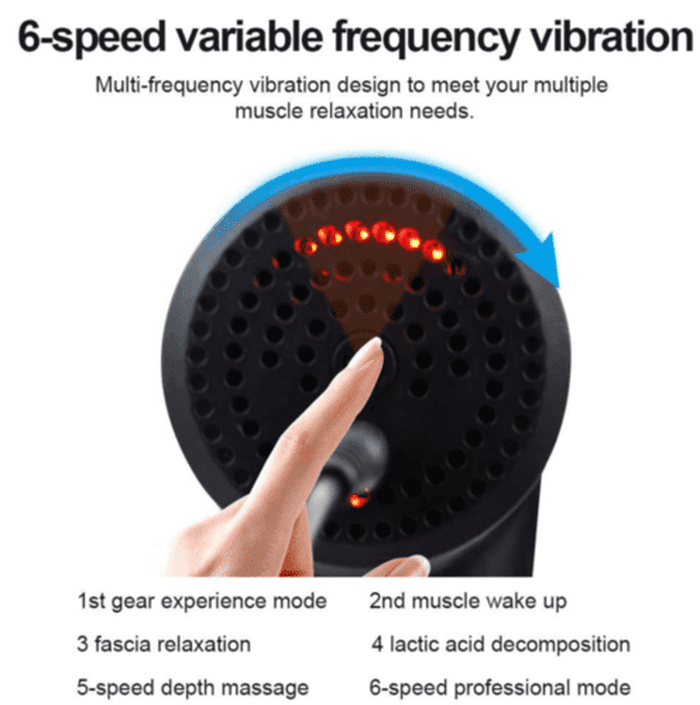 saketi italy - massage & muscle recovery gun with 6 intensity speeds