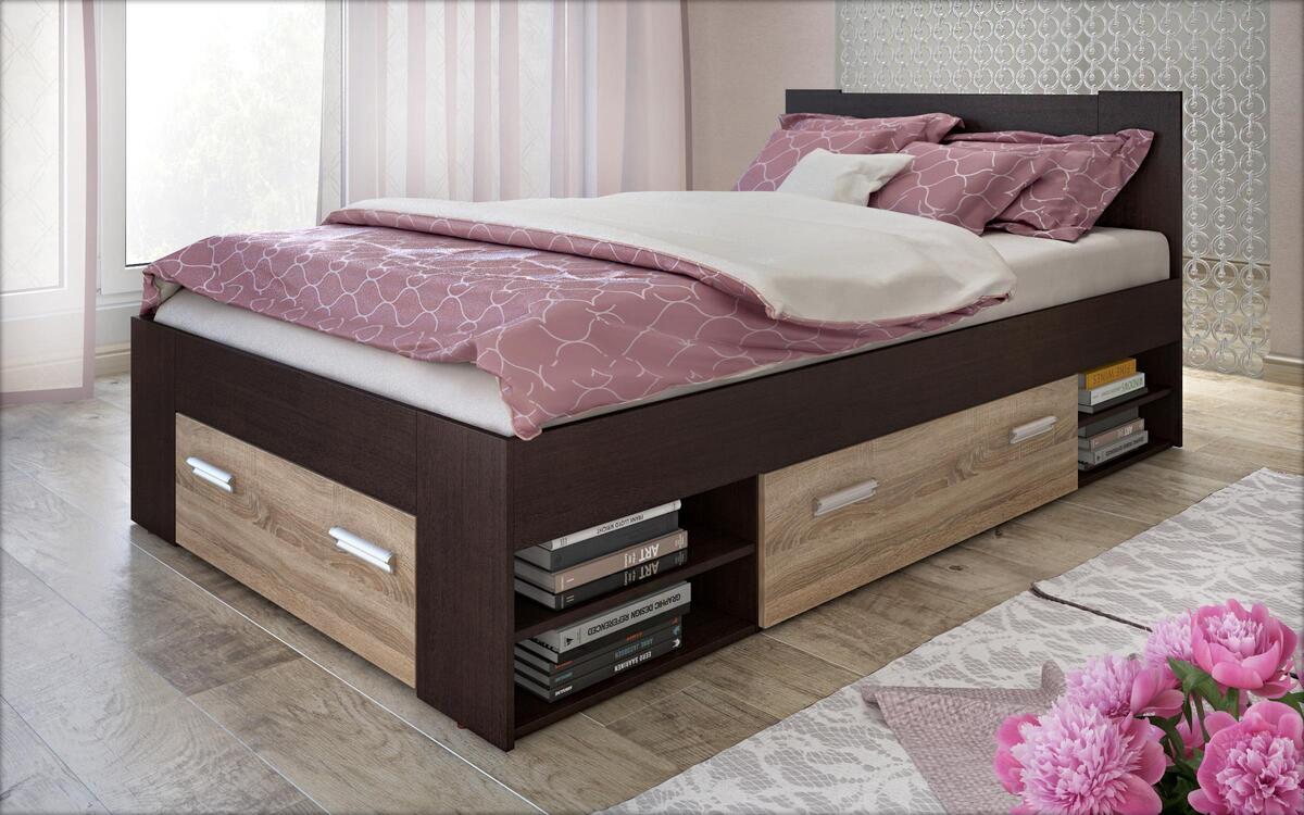 saketi italy - semi double bed and drawers lucas
