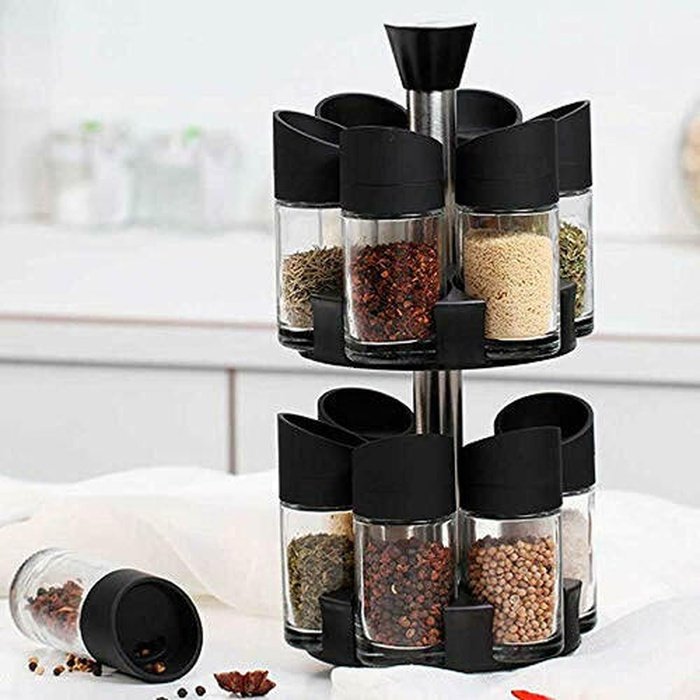 saketi italy - rotating spice holder 12 places with base