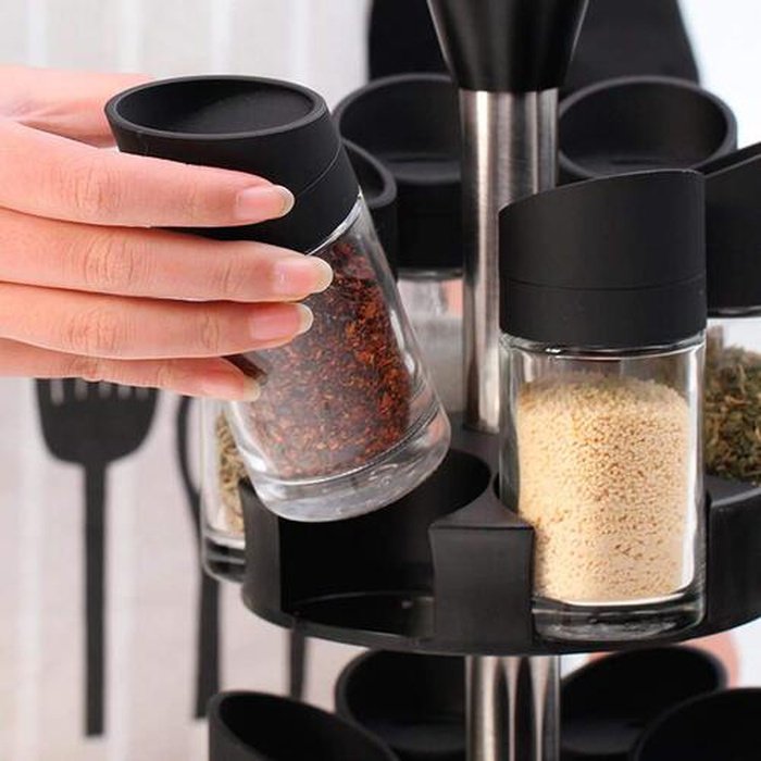 saketi italy - rotating spice holder 12 places with base