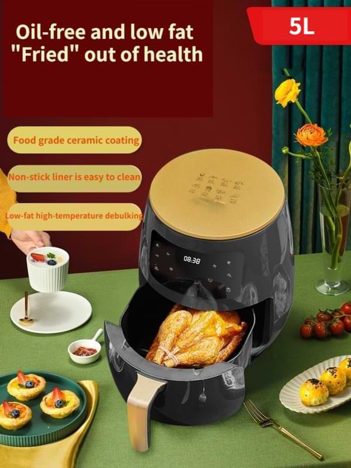 saketi italy - air fryer with removable container and touch screen