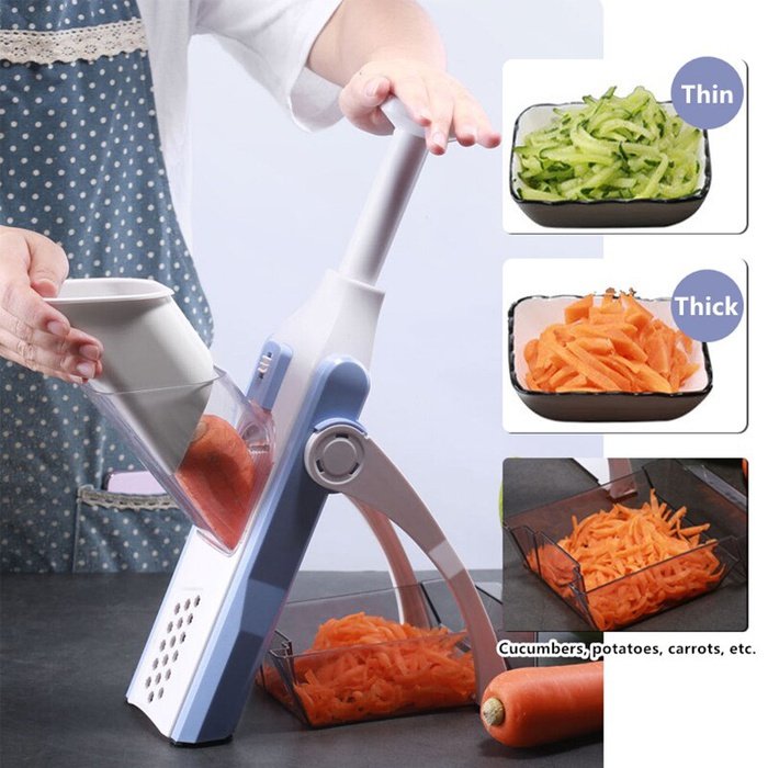 saketi italy - mandolin 5 in 1 with safe vegetable cutting and adjustable cutter