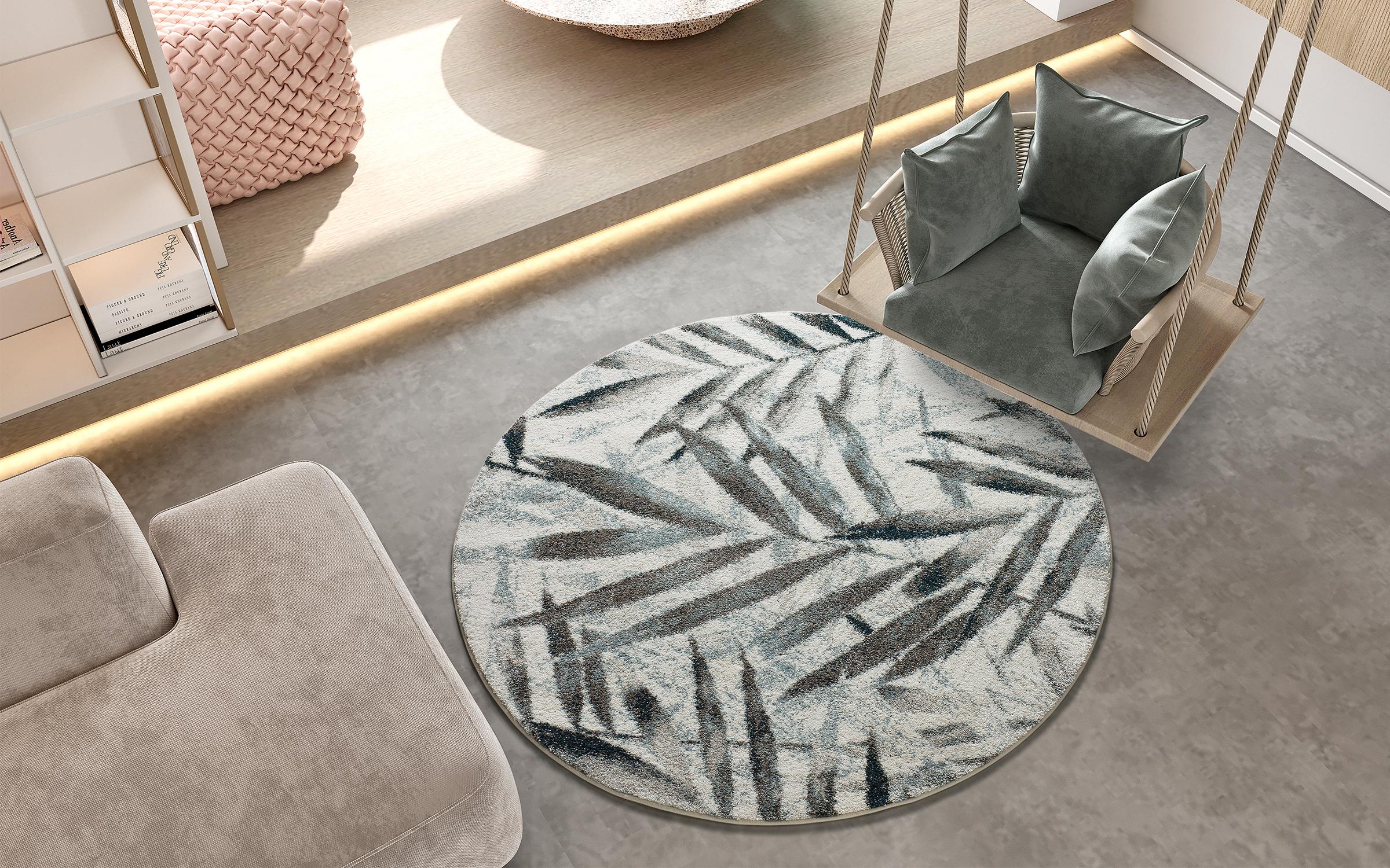 saketi italy - round carpet pedro