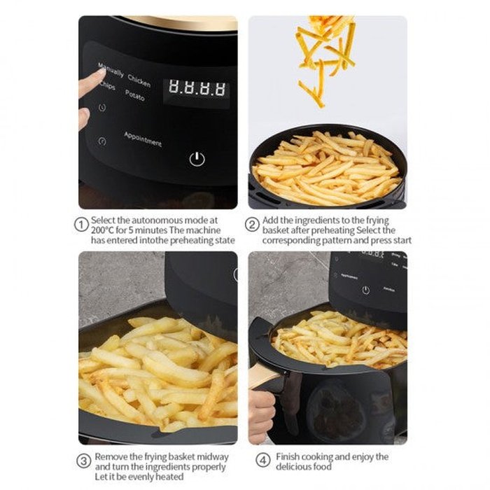 saketi italy - air fryer with removable container and touch screen