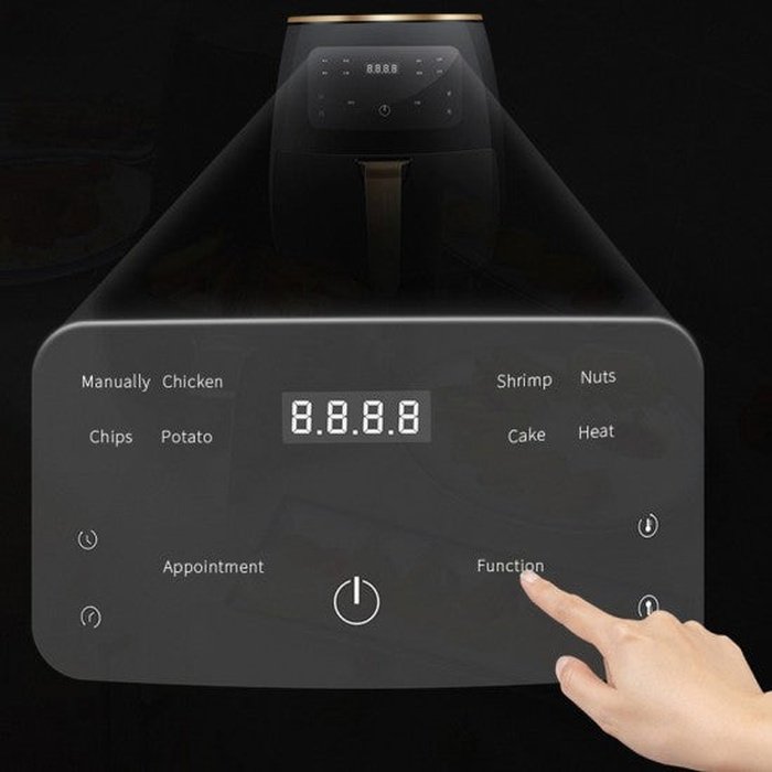 saketi italy - air fryer with removable container and touch screen