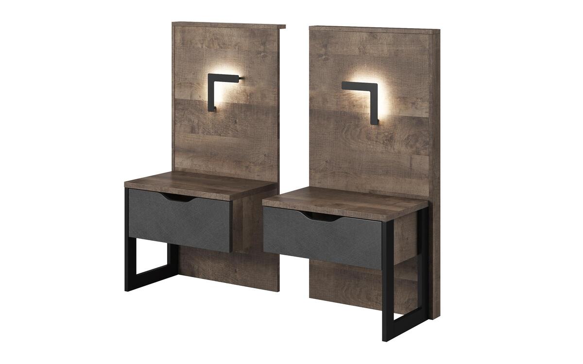 saketi italy - double bed and two bedside tables eldenor