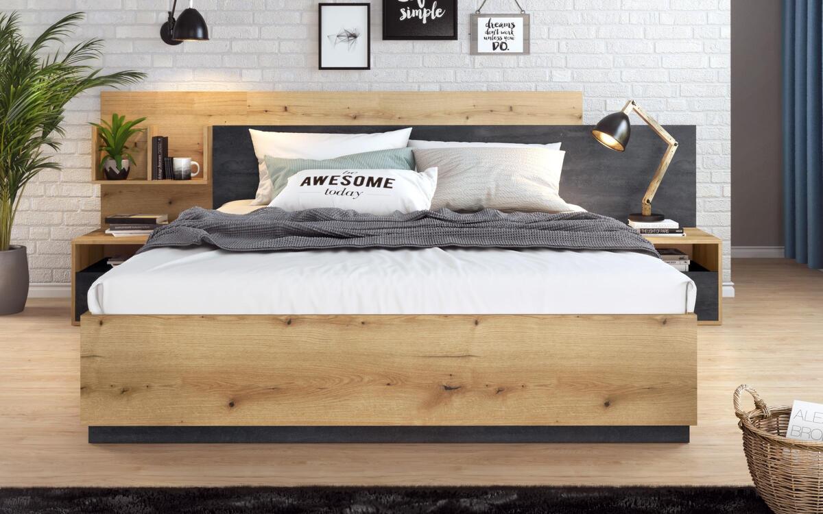 saketi italy - double bed and two bedside tables zola